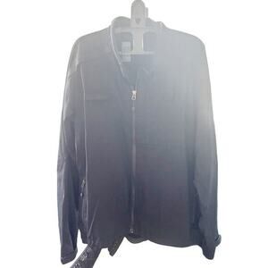 The North Face Men’s Sz L Waterproof‎ Fleece Lined Black Full Zip Nylon Jacket